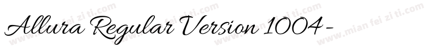 Allura Regular Version 1004字体转换
